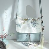 Cotton & Linen Antique Embroidery Crossbody Bag – Vintage Style