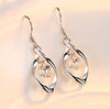 Zircon Reduction Silver Earrings – Elegant Shiny Women’s Jewelry
