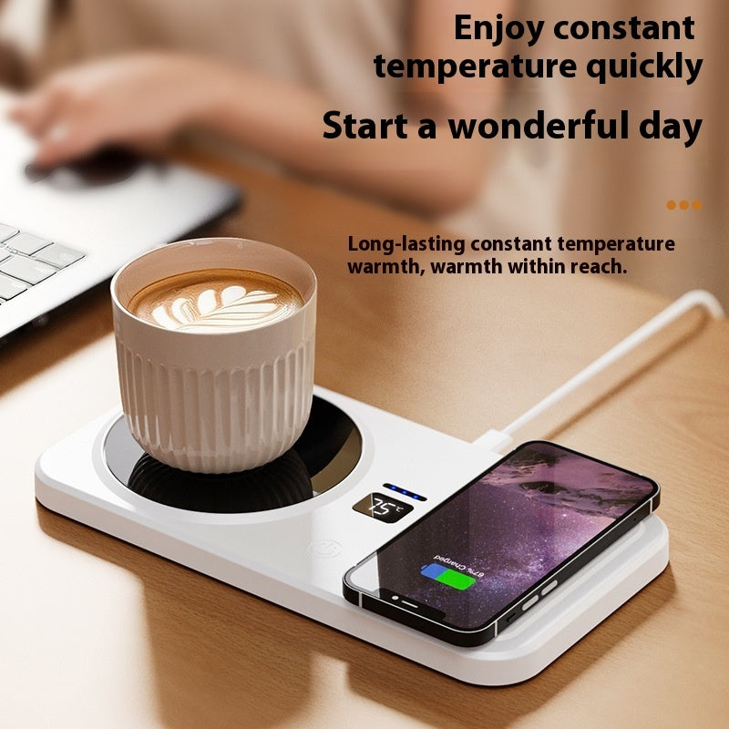 🔥 Multifunctional Smart Thermal Cup Pad – Wireless Charging Base