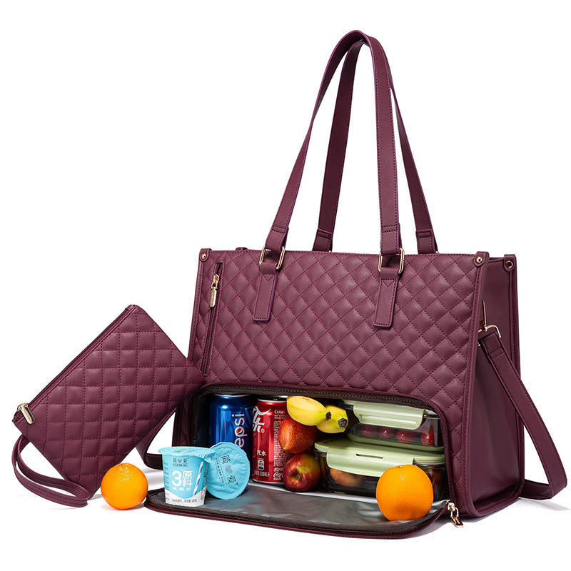 Women’s Thermal Lunch Tote Bag – Large Capacity Leak-Proof Handbag