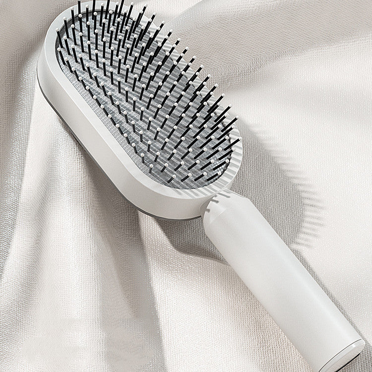 Self-Cleaning Hair Brush – Anti-Static Scalp Massage Comb for Women