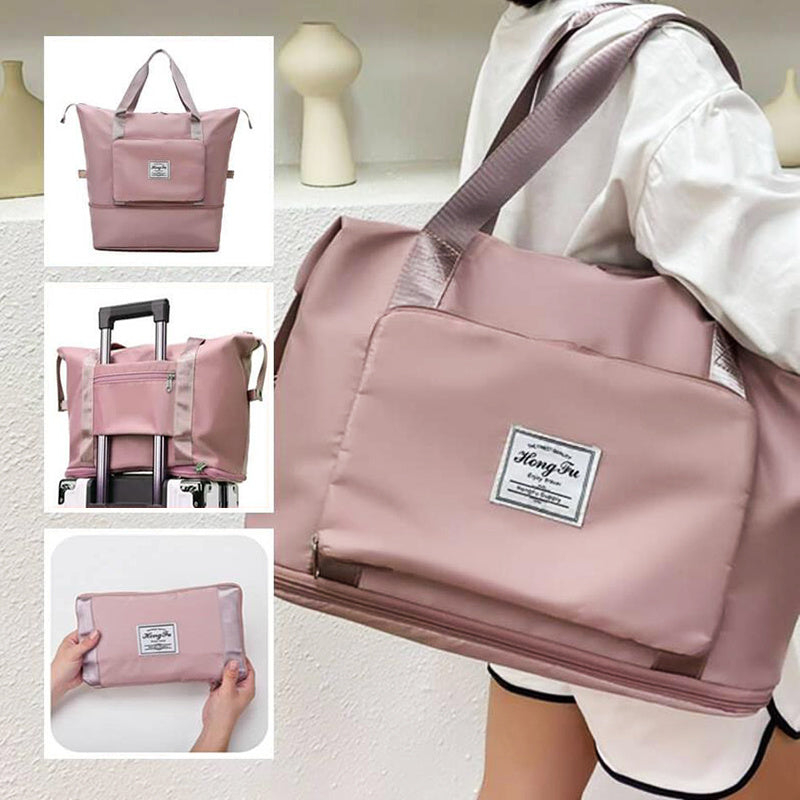Foldable Travel Gym Bag – Waterproof Large Capacity Weekender for Women