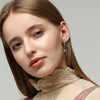Light Luxury Long Zircon Earrings – Copper-Plated Elegant Jewelry for Women