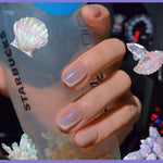 Milk Tea Crystal Stone Cat Eye Nail Polish – Shimmering, Long-Lasting Effect
