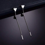 Long Triangle Tassel Earrings – Small Stylish Women’s Jewelry
