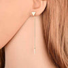 Long Triangle Tassel Earrings – Small Stylish Women’s Jewelry