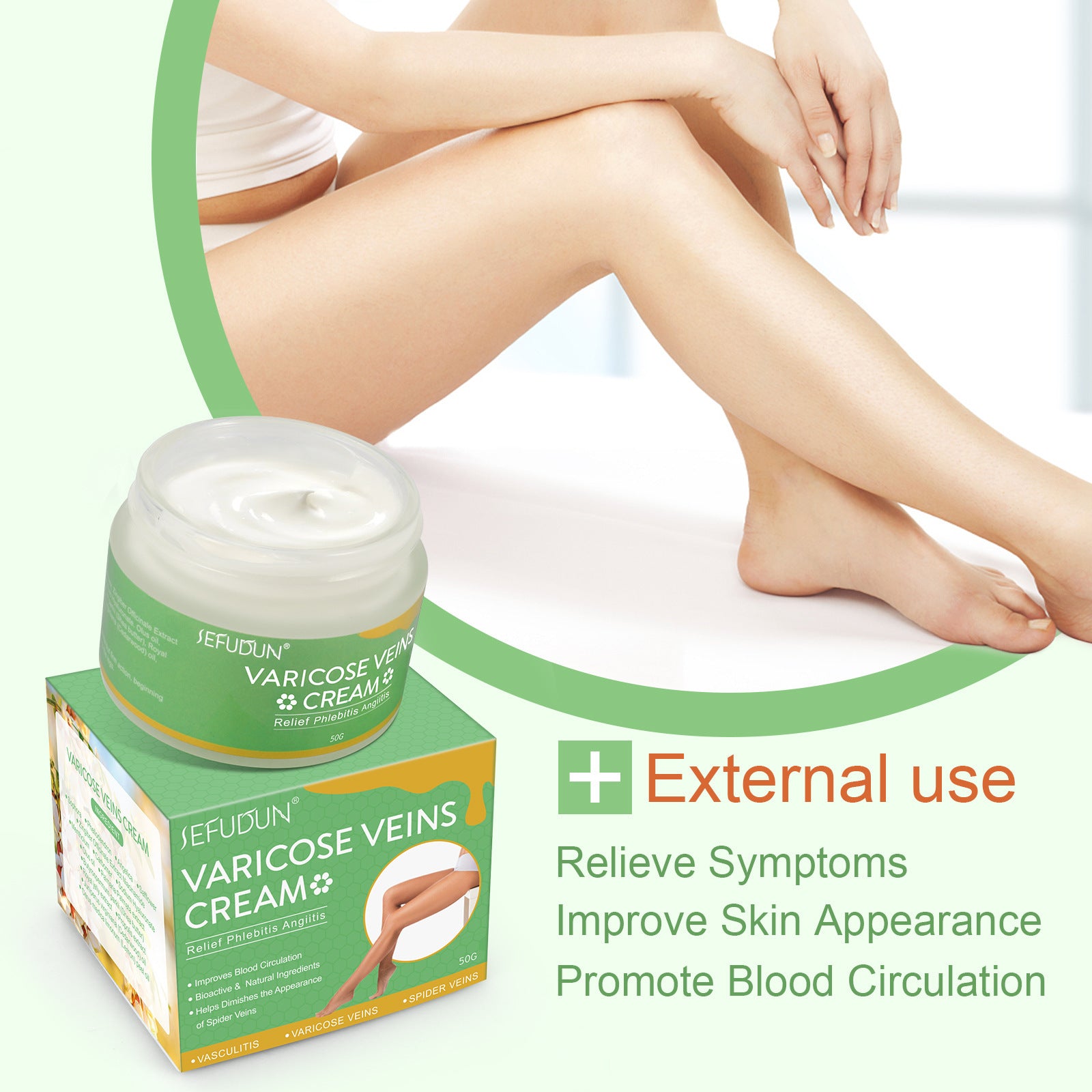 Vein Cream – Red Blood Streaks & Varicose Leg Repair Lotion