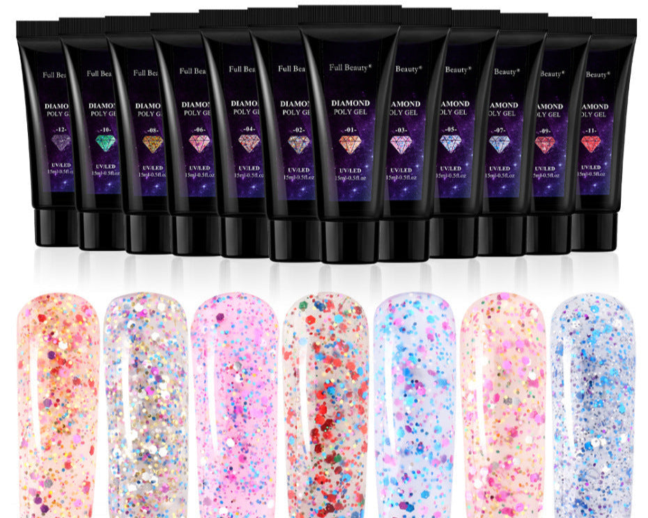 New Glitter Nail Art Crystal Extension Glue – Strong, Clear & Easy to Use