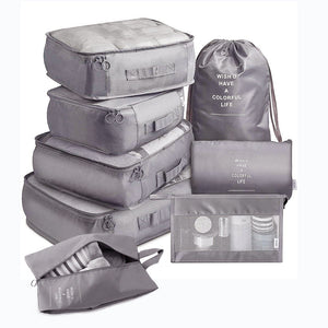 8-Piece Travel Storage Bag Set – Luggage Divider & Packing Organizer