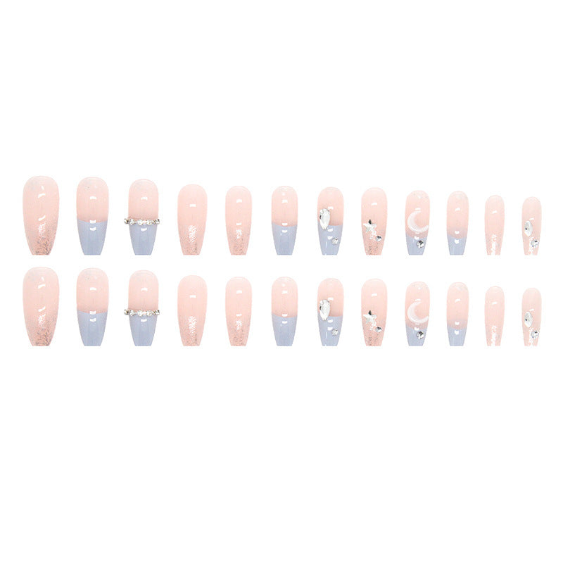 Fake Nails with Stars & Moon Design – Stylish, Durable & Easy to Apply
