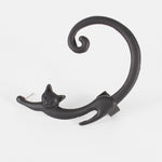 Punk Style Cat Earring – Black Stud with Ear Cuff for Women