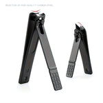 10-Piece Black Nail Clipper Set – Professional Grooming Kit with Travel Case