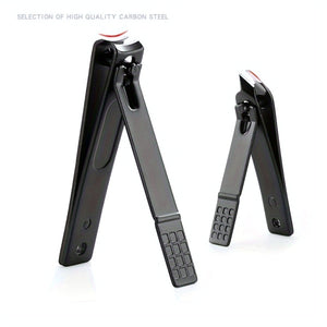 10-Piece Black Nail Clipper Set – Professional Grooming Kit with Travel Case