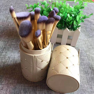 12pcs Makeup Brush Set – Professional Beauty Tools with Bucket