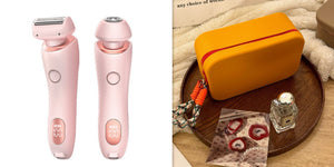 2-in-1 Hair Removal Epilator – USB Rechargeable Trimmer & Body Shaver