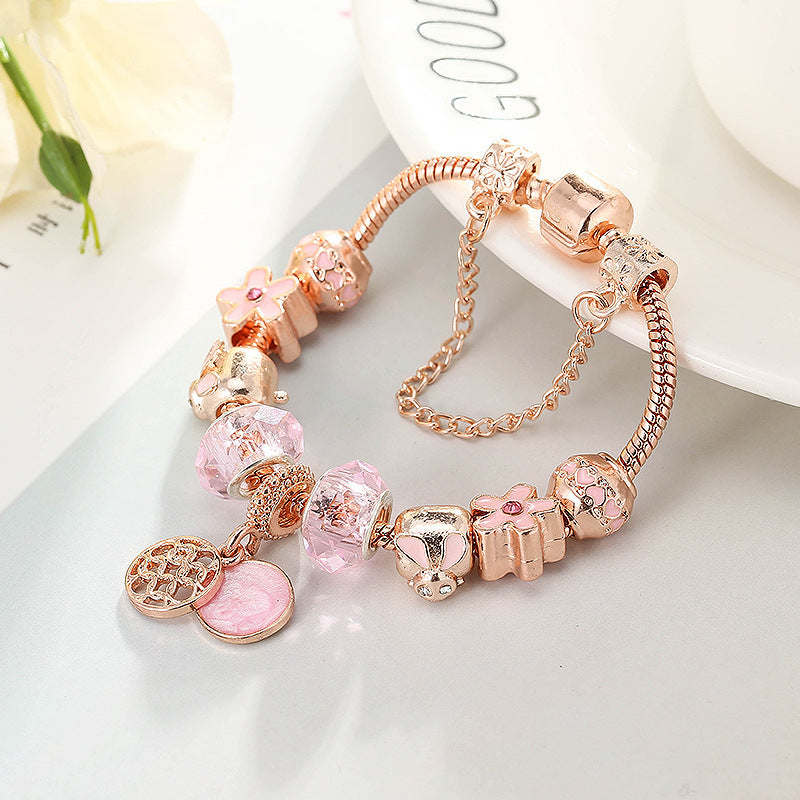 Fashion Love Geometric Bracelet – Rose Gold Jewelry for Women