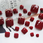 Pro Artificial Acrylic Toe Nails 24pcs Patch