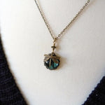 Retro Dragonfly Pendant Necklace – Green Crystal Ladies’ Jewelry