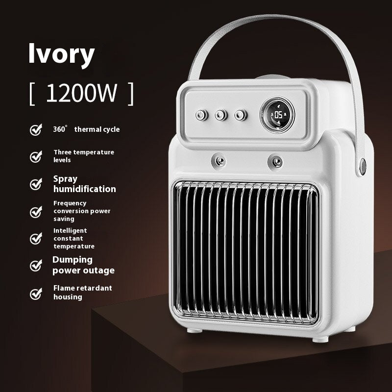 🔥 1200W 2-in-1 Room Heater – Table Heater with Humidifier 🏠