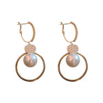 Pearl Circle High-End Niche Earrings – Elegant & Timeless Jewelry