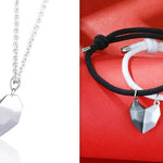 Minimalist Heart Pendant Necklace – Magnetic Couple Jewelry Gift
