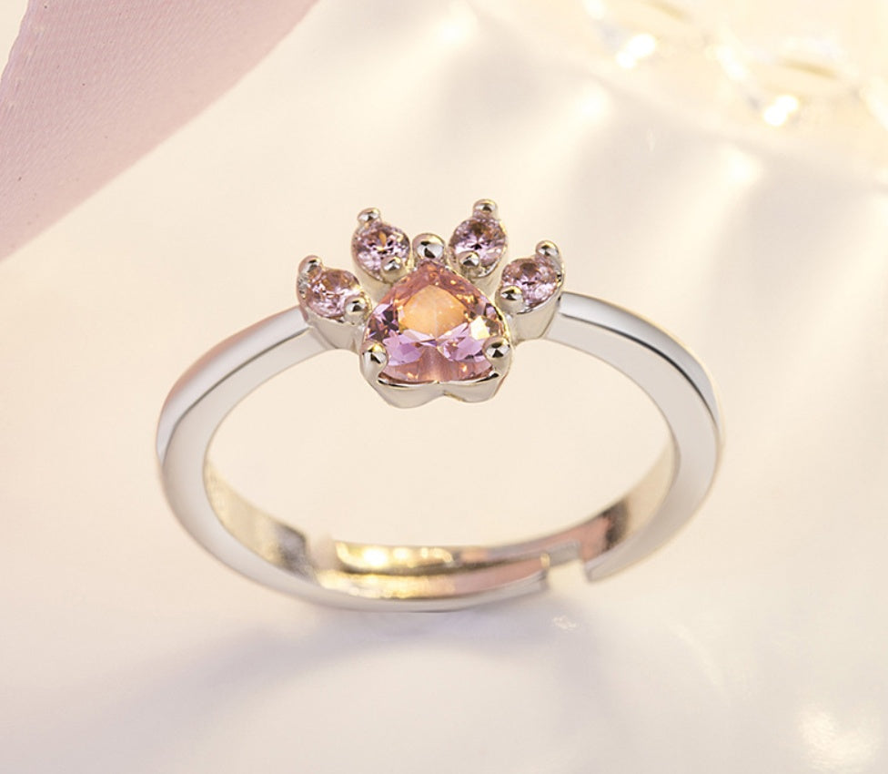 Cat Bear Dog Paw Ring – Cute Animal Jewelry for Women
