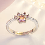 Cat Bear Dog Paw Ring – Cute Animal Jewelry for Women