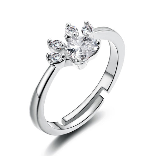 Cat Bear Dog Paw Ring – Cute Animal Jewelry for Women
