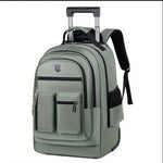 Ultra-Light Trolley Backpack – Large Capacity Single-Wheel Travel Bag