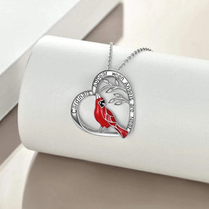 Creative Heart-Shaped Cardinal Pendant Necklace – Party & Gift Jewelry