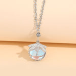 Retro Dragonfly Pendant Necklace – Green Crystal Ladies’ Jewelry