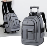 Ultra-Light Trolley Backpack – Large Capacity Single-Wheel Travel Bag