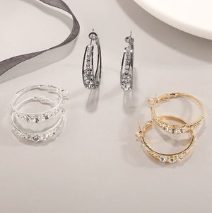 European & American Mosaic Earrings – Air Drill Fashion Jewelry