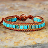 Fashion Imperial Stone Hand-Woven Leather Bracelet – Stylish Jewelry