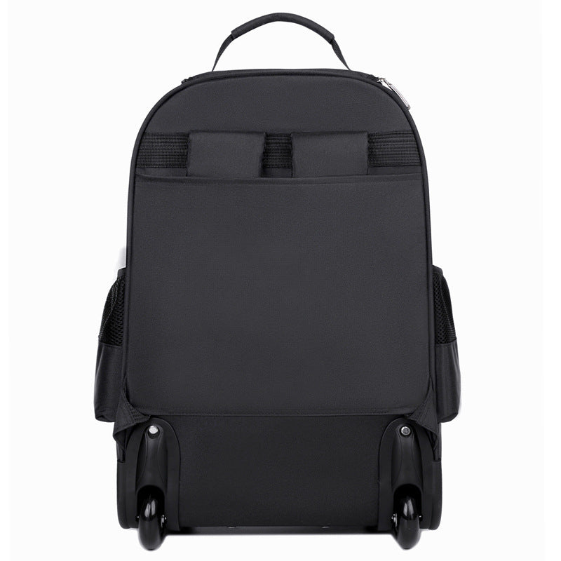 Ultra-Light Trolley Backpack – Large Capacity Single-Wheel Travel Bag