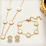 Fresh Green Drop Gum Flower Bracelet – Gold Jewelry for Women