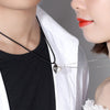 Minimalist Heart Pendant Necklace – Magnetic Couple Jewelry Gift