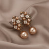 French Style Personalized Pearl Flower Earrings – Elegant Fashion Jewelry