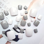 Pro Artificial Acrylic Toe Nails 24pcs Patch