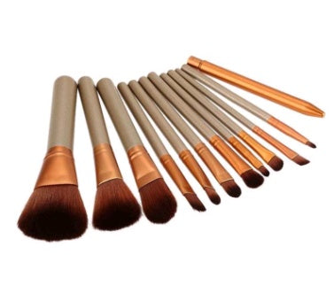 12pcs Makeup Brush Set – Professional Makeup Tools with Iron Box