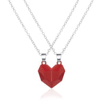 Minimalist Heart Pendant Necklace – Magnetic Couple Jewelry Gift