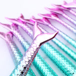 11pcs Makeup Brushes Kit – Mermaid Foundation & Eyebrow Set