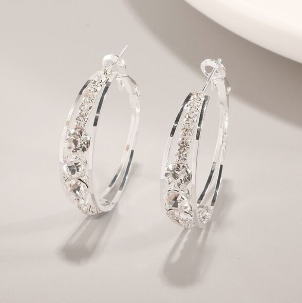 European & American Mosaic Earrings – Air Drill Fashion Jewelry