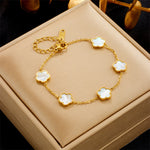 Fresh Green Drop Gum Flower Bracelet – Gold Jewelry for Women