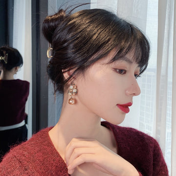 French Style Personalized Pearl Flower Earrings – Elegant Fashion Jewelry