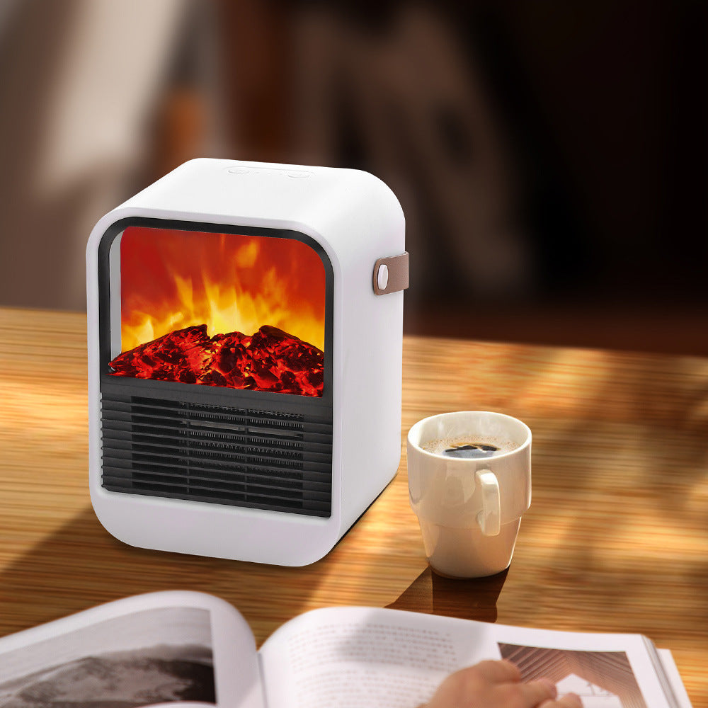 🔥 Flame Mountain Desktop Warm Air Blower – Small Portable Heater 🏠