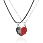 Minimalist Heart Pendant Necklace – Magnetic Couple Jewelry Gift
