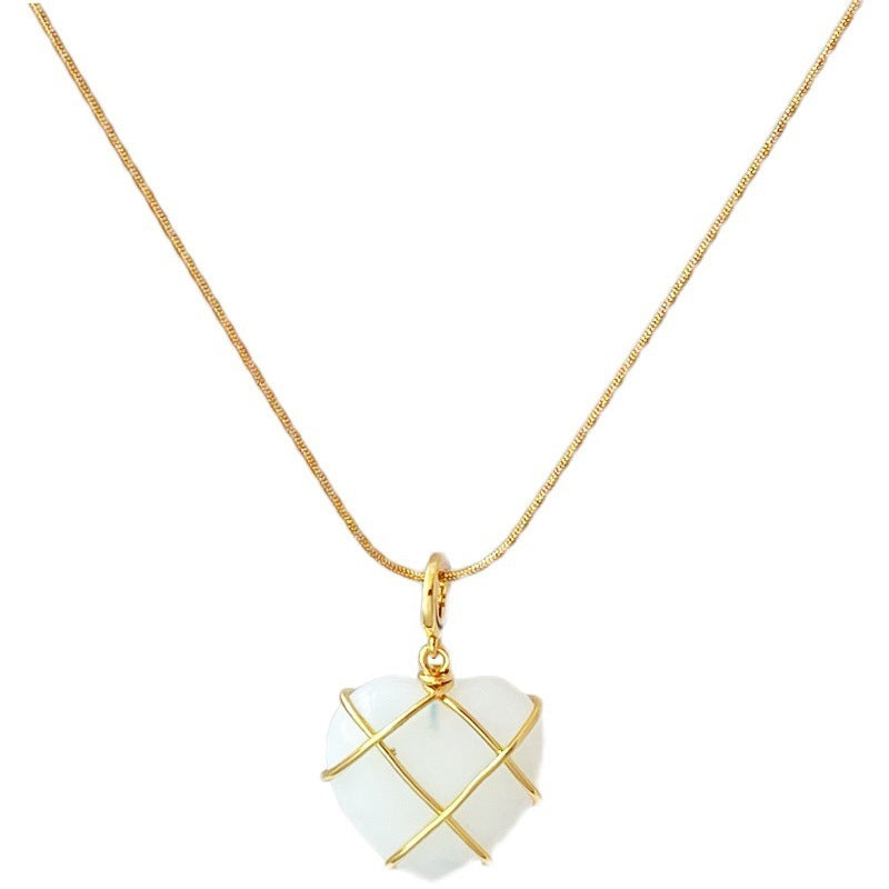 Moonstone Princess Necklace – Cartoon Love Girl Fashion Jewelry